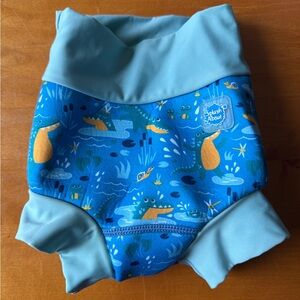 Splash About Happy Nappy Aqua and Yellow Diaper Cover, 12-24 Months